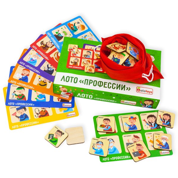 Лото "Профессии"42 фишки, 7 карточек